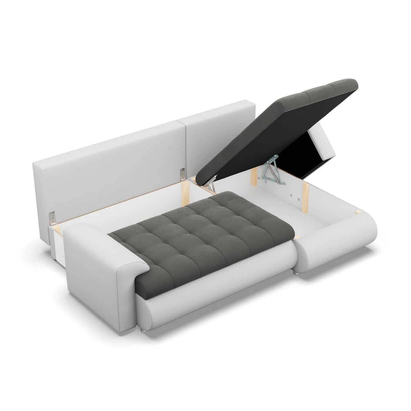 Bianco Grafite Corner Sofa Bed