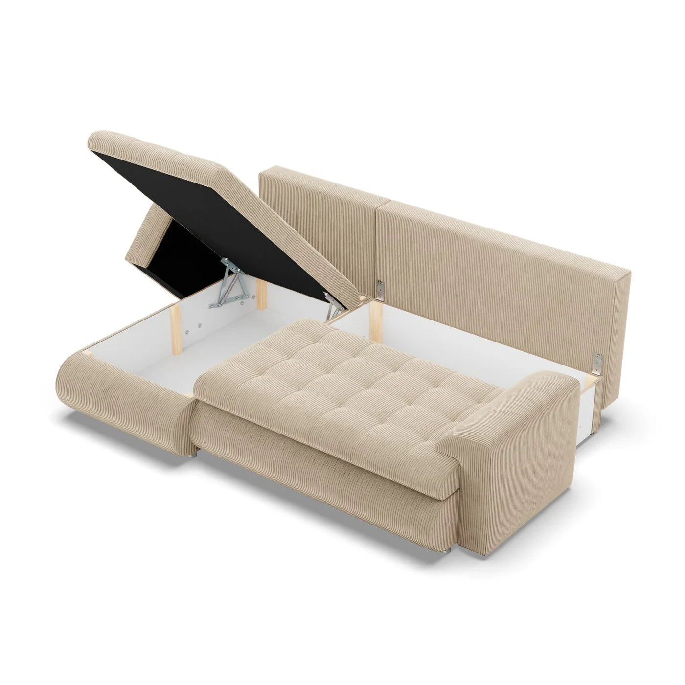 Latte Corner Sofa Bed