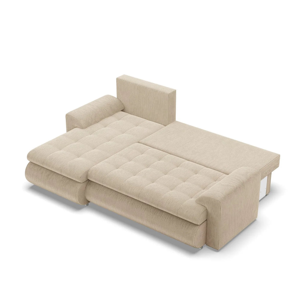 Latte Corner Sofa Bed